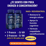 NAD + RESVERATROL (NATURALES AMERICANAS-SUPER PREMIUM)